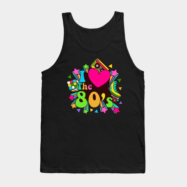 I love the 80s retro graphic nostalgic rad gift Tank Top by BadDesignCo